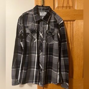Reclaim Standard Men’s shirt, large, plaid button down
